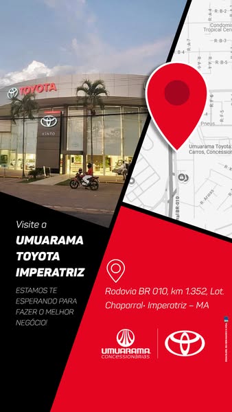 Foto da fachada, mapa e endereço na própria arte